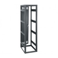 45 SPACE (78-3/4"), 38" DEEP, MULTIBAY BGR RACK WITH REAR DOOR, BLACK FINISH